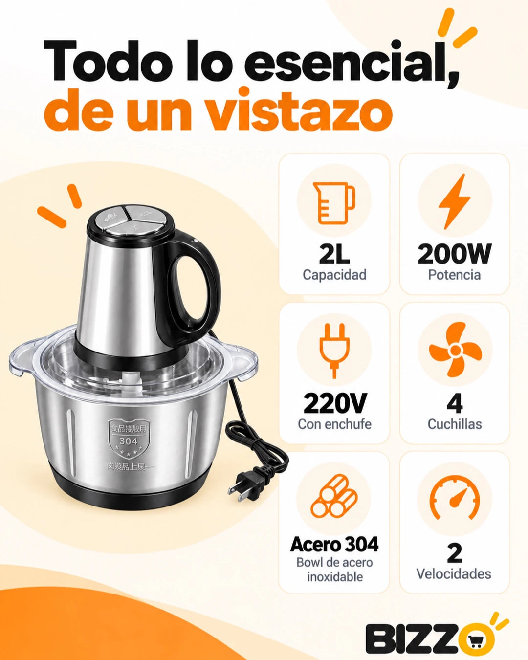 PICADORA ELECTRICA DOS VELOCIDADES
