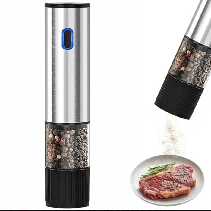 GrindZo™ — Molinillo Eléctrico Recargable de Sal y Pimienta con Luz LED